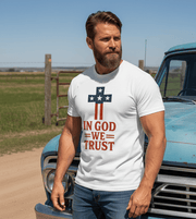 “In God We Trust” Cross Tee – Faith, Freedom & American Pride Shirt